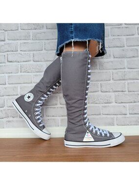 ⭐Converse Chuck Taylor All Star XXHi 12.5 Women Knee-Hi Boots Shoes Gray A12319C